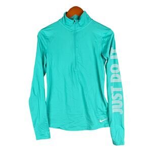 Nike Pro Combat Long Sleeve Training Activewear Pullover Mint Green Women Medium
